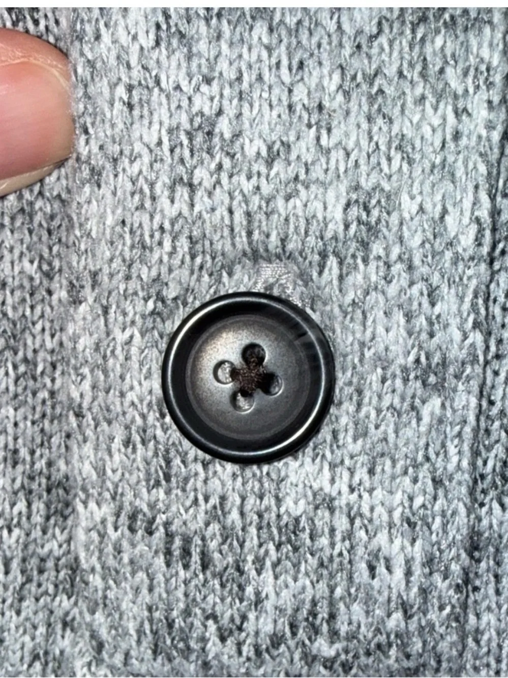 NWOT Banana Republic Men's XL Gray Mock Neck Henley Button Pullover Sweater